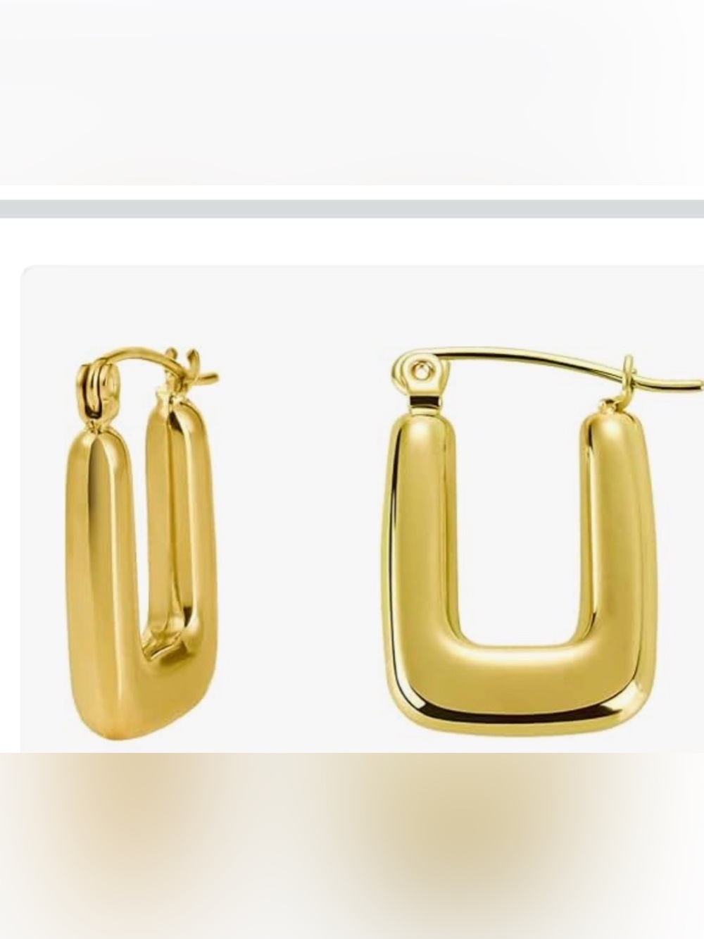 Gold and silver  U-Shaped Hoop Earrings - Women Jewelry two sets